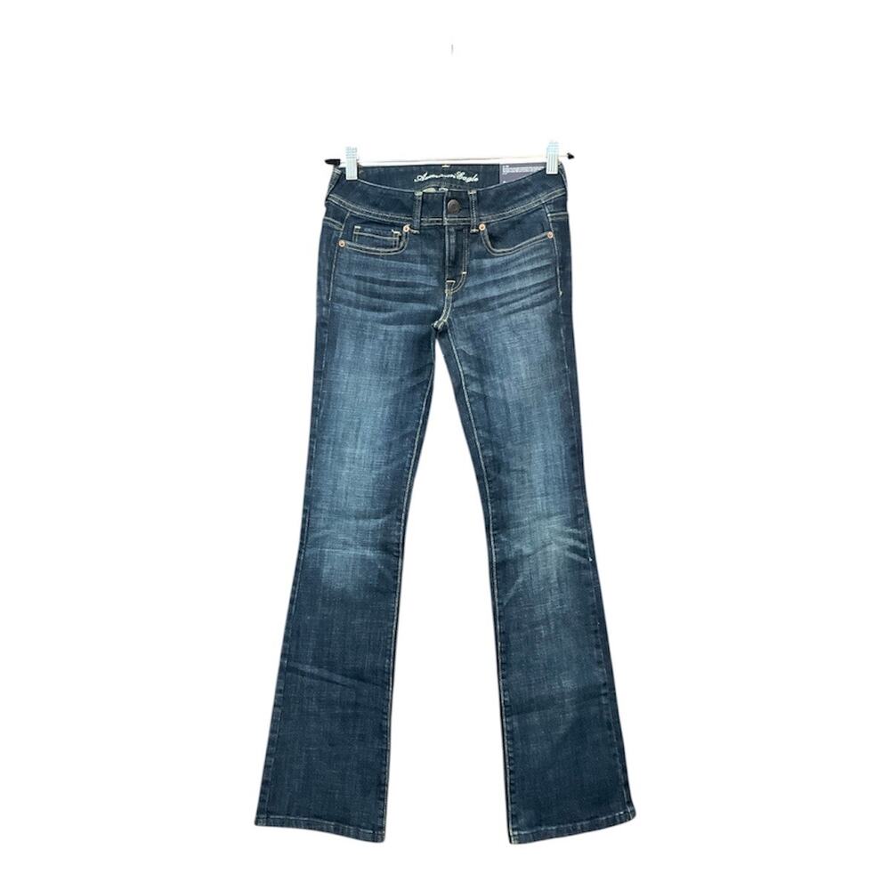 Y2K American Eagle Jeans Women Original Boot Blue 2 Long NWT